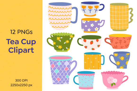 Aesthetic Tea Cup PNG Clipart: Elevate Your Creative Projects