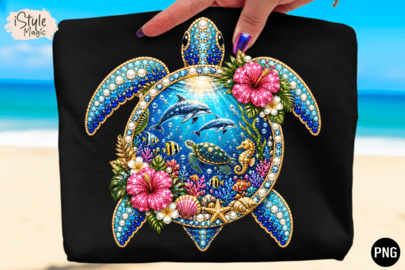 Capturing Coastal Charm: The Rhinestone Sea Turtle Summer Aesthetic