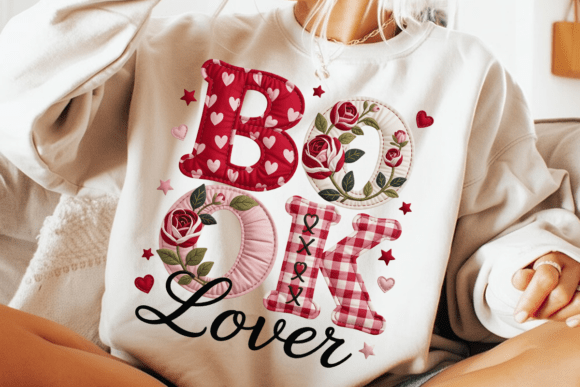Charming Faux Patchwork Book Lover Png: A Creative Asset