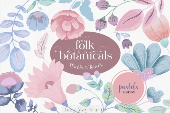 Charming Folk Art Botanicals for Your Summer Projects