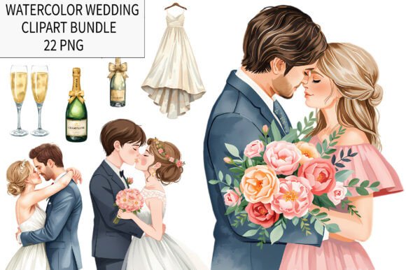 Creating Emotional Wedding Designs with Romantic Clipart