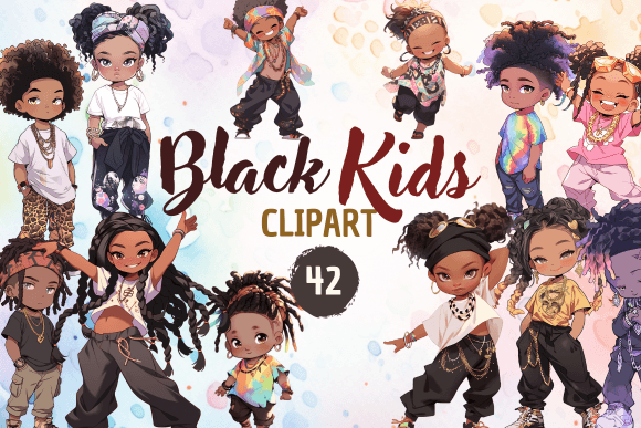 Creative Projects with Cute Black Kids Clipart