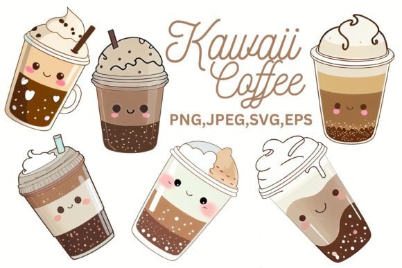 Cute Little Kawaii Coffee Cup Clipart: Adding Joy to Your Designs