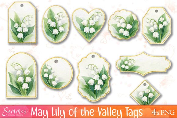 Elegant Floral Tags: Using May Lily of the Valley Tags Printable