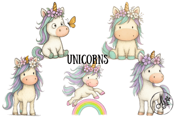 Enchanting Unicorn Clipart: PNG & PDF for Creative Magic
