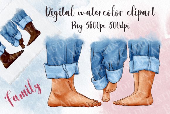 Feet Family Clipart: Designing with Heart and Sole