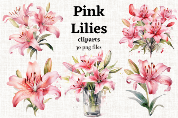 Pink Tiger Lily Clipart: A Design Asset for Every Creator