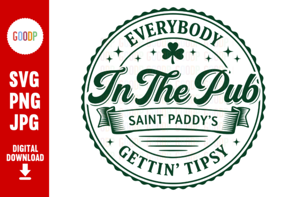 Saint Paddy's Pub Getting Tipsy PNG for Your Party