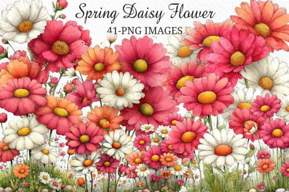 Spring Daisy Flower Clipart Bundle: A Designer's Fresh Take