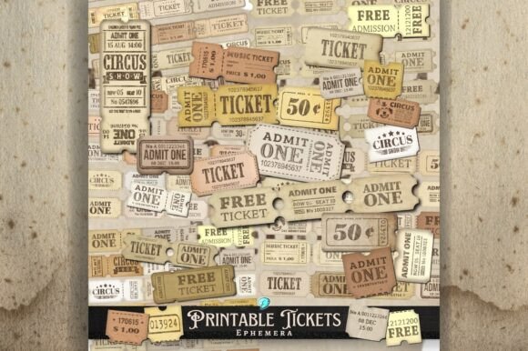 Unleash Vintage Charm with Printable Ticket Ephemera Sheets