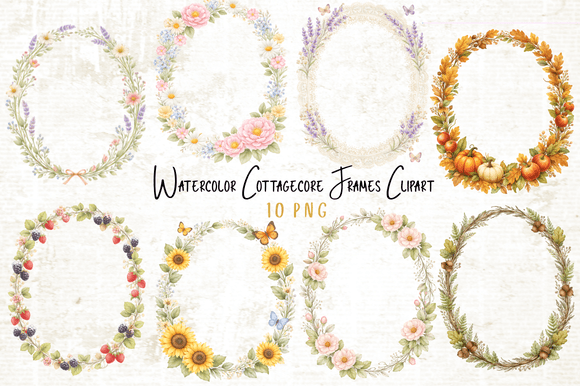 Watercolor Cottagecore Frames Clipart: Your Guide to Rustic Charm